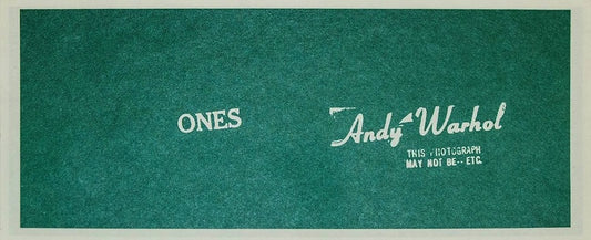 WARHOL, Andy.  Ones.